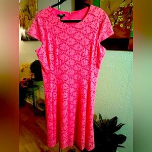 Alfani Milano Pink lace dress size 14